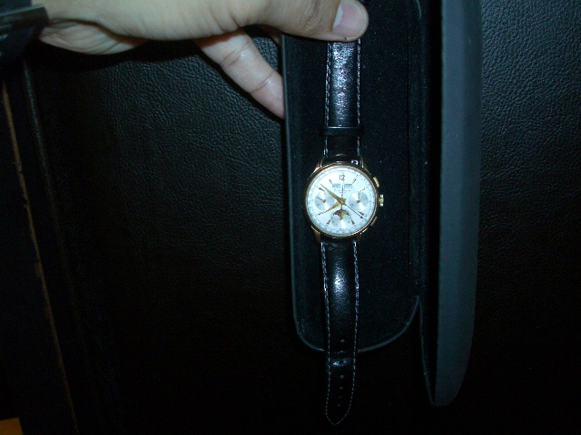 Gold Baume Mercier Chrono with moonphase